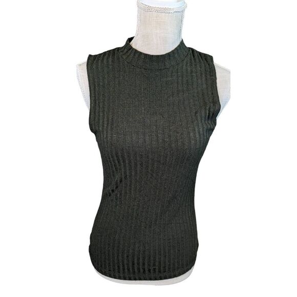 Cotton On Sweaters - Cotton On Sweater Tank Top Women's Medium Hunter Green Mock Neck Ribbed light